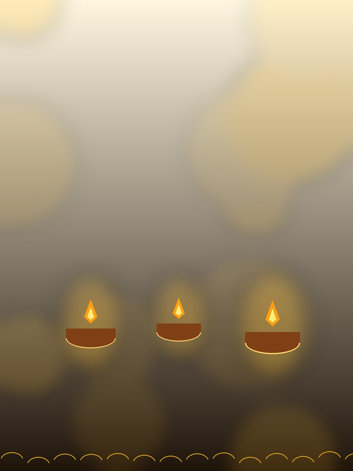 A glowing diya representing light and positivity